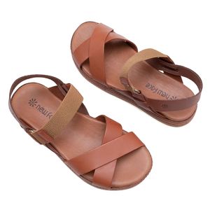 Tamanco Flats New Face Damasco e Caramelo Feminina