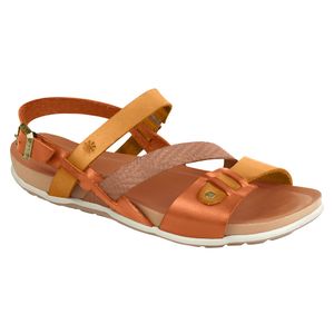 Rasteira Flatform New Face Damasco e Mel Feminina